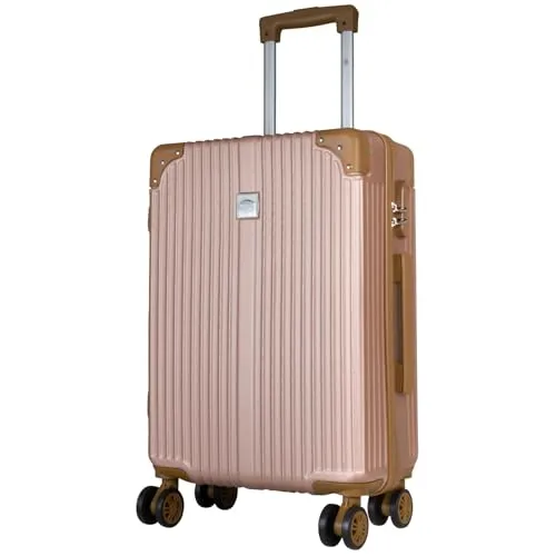 Trendyshop365 Handgepäck klein Hartschale Barbados 55cm 42 Liter 4 Rollen Rosegold