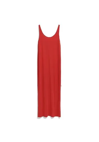 Damen Jerseykleid aus LENZING™ ECOVERO™ Viskose Mix MAELIAA SOLID Slim Fit Coral Blush