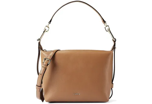 Furla Tonie Mini Schultertasche - Damen | hellbraun - Elegante Furla Tonie Mini Schultertasche aus genarbtem Leder in toffee, ideal für den stilvollen Alltag und vielseitige Kombinationen.