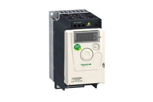 Schneider Electric ATV12H075M2 - Altivar 12 0,75kW 230V - Frequenzumrichter (VFD) für effiziente Motorsteuerung, ideal für energiesparende Anwendungen und einfache Integration.