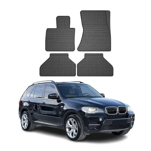 OMAC Auto-Fußmatten für BMW X5 E70 (2006-2013) - Fahrzeugspezifische Gummimatten, rutschfest und wasserdicht, bieten perfekten Schutz für den Innenraum Ihres BMW X5 E70. Leicht zu reinigen und umweltfreundlich.