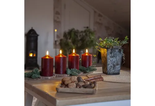 LED Kerzenset Flamme in rot von Marelida