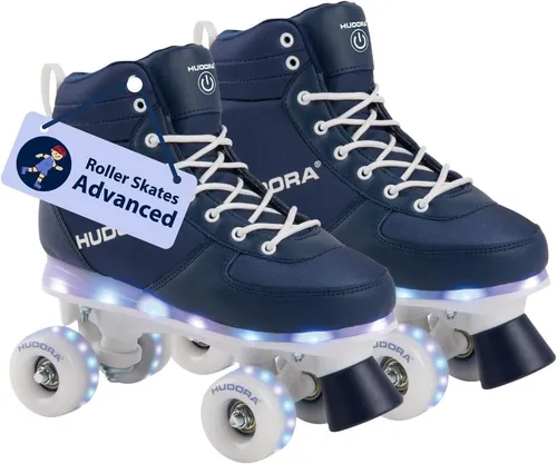 Hudora LED Roller Skates für Kinder & Jugendliche, Größe 29/30 - Rollschuhe mit 33mm Rollen und ABEC-5 Kugellager, ideal für Spaß und Sicherheit beim Skaten. Perfekt für Kinder und Jugendliche!