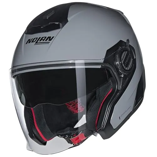 Nolan N40-5 Classico Jethelm - Grau XL - Motorradhelm mit Airbooster-Technologie für optimale Belüftung und Komfort, ultrabreitem Visier für beste Sicht und N-Com Vorbereitung für Kommunikation unterwegs.