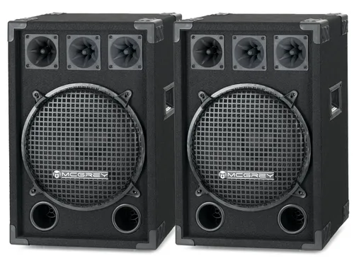 McGrey DJ-1222 Partykeller/DJ-Box Paar 2 x 600W von McGrey