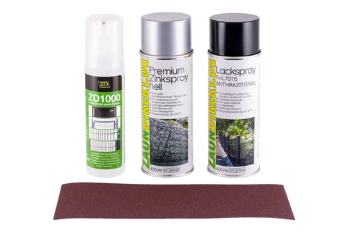 ZD-01 Zaun Reparaturset RAL 7016 anthrazit Reparatursatz Wartung Zaunreparatur
