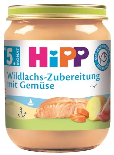 Hipp Wildlachs-Zubereitung mit Gemüse, 6er Pack (6 x 125g) von HiPP