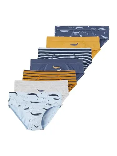 Produktbild vertbaudet Boxershorts Jungen Slips mit Walen, 7er-Pack