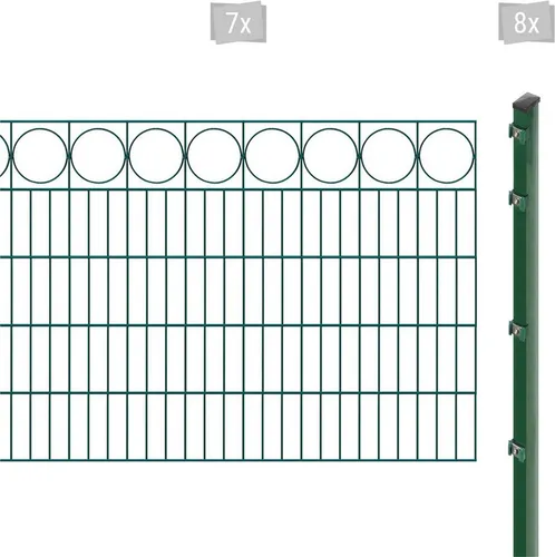 Arvotec EXCLUSIVE Doppelstabmattenzaun 100 cm – Set mit Zierleiste - Doppelstabmattenzaun für robusten und modernen Sichtschutz, einbetonierbar, witterungsbeständig durch verzinkte und pulverbeschichtete Elemente. Ideal für Privat- und Gewerbegrundstücke.