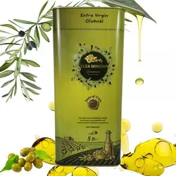 Elea minon 5-Liter Natürliches Olivenöl von der griechischen Insel Kreta, Kaltgepresstes Extra natives Olivenöl, Zeytinyagi