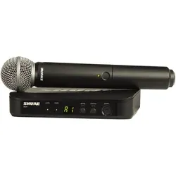 Shure BLX24/SM58 S8 - UHF Wireless Mikrofonset - Mikrofone: UHF Wireless-System mit SM58 Handsender, ideal für Live-Performances, bis zu 7 Systeme gleichzeitig nutzbar, Quick-Scan Funktion für einfache Frequenzsuche.
