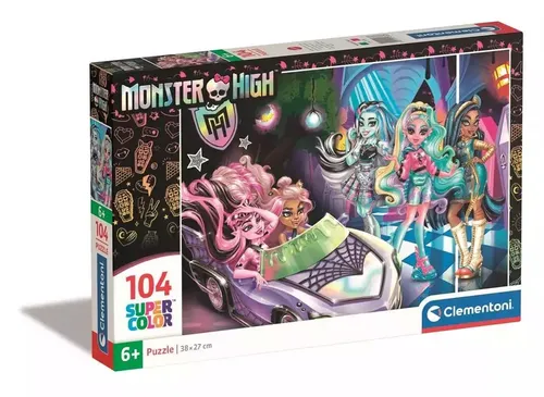 Puzzle 104 Super Kolor Monster High Clementoni 8005125257836