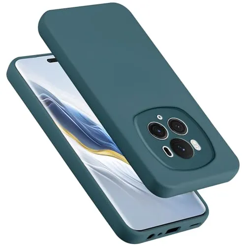 Cadorabo Hülle kompatibel mit Honor Magic 6 Pro Hülle Silikon Handyhülle für Magic 6 Pro Case aus flüssigem Silikon- Kratzfeste und stoßfeste dünne TPU Schutzhülle - Liquid GRÜN