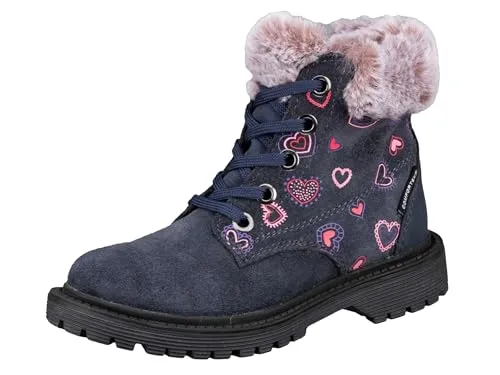 LICO Trendstiefel Asha, Gr. 27, blau - Wasserdichte Allwetter-Stiefel aus Veloursleder mit atmungsaktiver Comfortex-Klimamembrane. Ideal für kalte und nasse Tage, mit rutschhemmender Gummi-Laufsohle für sicheren Halt.