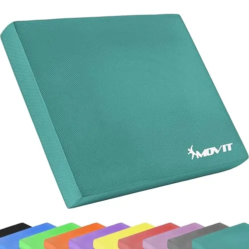 MOVIT Balanceboard Balance Pad Dynamic Base, Petrol - Balance Pad für Gleichgewichtstraining, rutschfest und hautfreundlich, ideal für Muskelaufbau und Stabilisationstraining, Maße: 50 x 40 x 6 cm, in 10 Farben erhältlich.