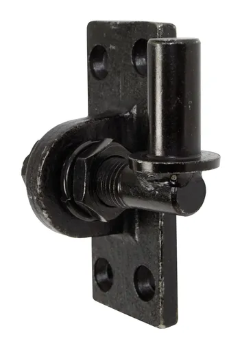 Alberts Kloben zum Anschrauben verstellbar um 20 mm galvanisch schwarz verzinkt Dornmaß Ø16 mm Platte 105 x 45 mm