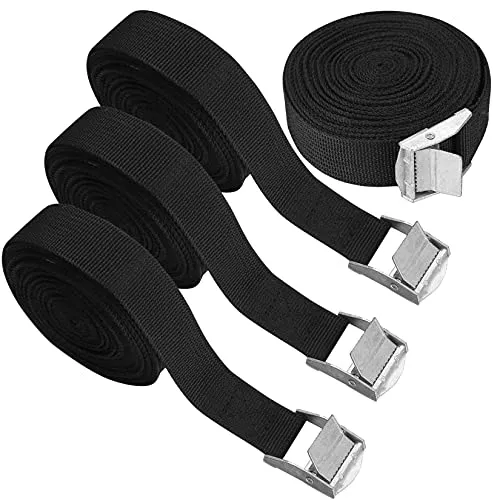STK. Ratschen Zurrgurte, Spanngurte, verstellbare Hochleistungs Haltegurte mit Schnalle für Fahrradträger, Motoren, LKWs, Anhänger, Gepäck, Autodachträger, Befestigungsgurte - 5 m 4