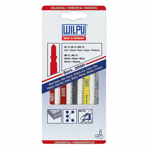 WILPU Stichsägeblatt-Set Holz-Metall 5-tlg. - Stichsägeblatt - 75 mm (5 Stück)