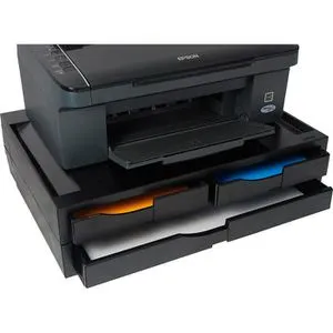 Exponent Druckerständer A3 A4 Printer Organizer - Regalsysteme mit 3 Schubladen für DIN A3 & A4 Kopierpapier, stapelbar und ideal für Schreibtisch oder Sideboard, Tragkraft 40 kg.