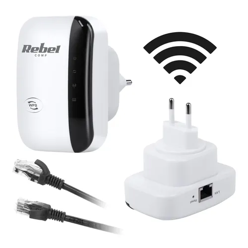 Wi-Fi-Signalverstärker Repeater 300 Mbps Rebel - Effizienter Wi-Fi Repeater mit 300 Mbps für eine verbesserte Reichweite und stabile Verbindung in Ihrem Zuhause.