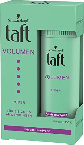 Taft Volumen Puder (10 g) - Haar-Volumen-Puder für alle Haartypen, sorgt für bis zu 24 Stunden Kontrolle ohne zu verkleben und schützt das Haar vor Austrocknung.