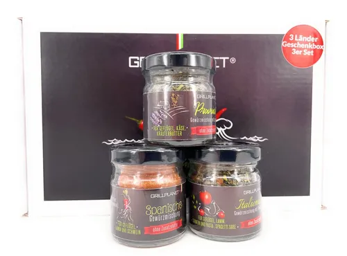 Mediterrane Gewürzmischung 3er Gewürzset Geschenkset italienische spanische und