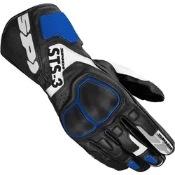 Spidi STS-3 Motorradhandschuhe - Schwarz/Weiß/Blaut - XXL - Hochwertige Motorradhandschuhe mit EN13594:2015 Schutz, Touchscreen-fähigen Fingereinsätzen und ergonomischer Passform für optimalen Komfort und Sicherheit beim Fahren.