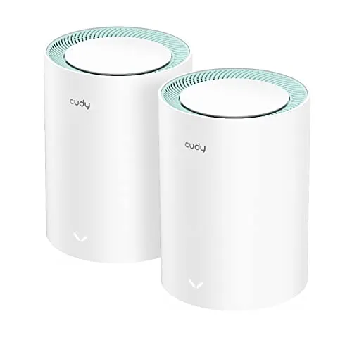 Cudy M1300 2-PACK Mesh-WLAN-System - DSL-Router/Breitbandrouter mit Dual-Band (2,4 GHz/5 GHz) für schnelles und stabiles WLAN in jedem Raum, ideal für große Wohnungen oder Büros.