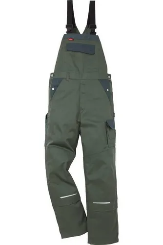 KANSAS® Latzhose 1009, Icon Two Luxe, armygrün, Größe C64 - Robuste Latzhose aus der Icon Two Luxe-Serie von KANSAS®, ideal für Handwerk und Industrie. Mit abriebfestem Mischgewebe und verstärkten Nähten für hohe Langlebigkeit. Optimaler Schnitt für Bewegungsfreiheit und Tragekomfort.