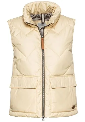 camel active Steppweste aus recyceltem Polyester, Vanille - Steppweste aus 100% recyceltem Polyester, ideal für umweltbewusste Mode-Liebhaber. Perfekt für den lässigen Look und angenehm im Tragekomfort.