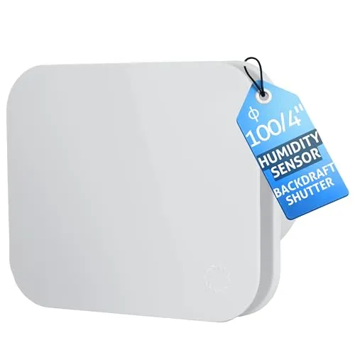 Turbionaire TREND 100 HWM Badlüfter mit Feuchtigkeitssensor, 100 mm, Für die Belüftung in Badezimmer und Toilette, Gegen Feuchtigkeit und Schimmel, Leise, IPX4, Perimeterabsaugung,3 Jahre Garantie
