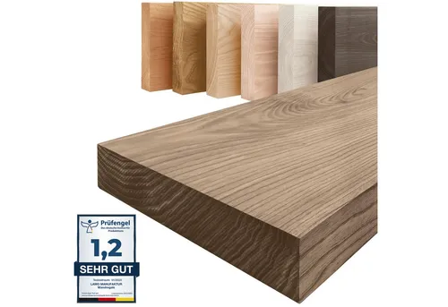 LAMO Manufaktur Wandregal Pure 40 cm – Komplett-Set aus Massivholz - Das LAMO Wandregal Pure vereint handwerkliche Qualität und zeitloses Design. Ideal für individuelle Wandgestaltungen, gefertigt aus hochwertigem Massivholz und ohne Montageaufwand.