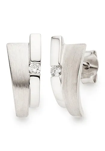 Bruno Banani Ohrstecker aus Silber 925 mit Zirkonia in silber von bruno banani