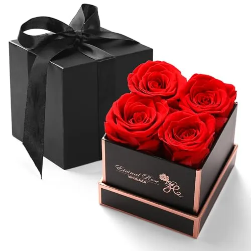 WYRIAZA Ewige Rose Geschenke Frauen - Geschenke Mama Geschenke Freundin Frauen Geschenk Frau Weihnachten Muttertag Valentinstag Rosenbox Infinity Konservierte Eternal Rose Zum Geburtstag Jahrestag