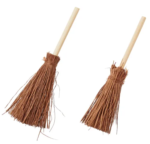 Miniatur Besen, ca. 7 cm , 2 Stück in braun von HobbyFun
