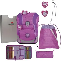 DerDieDas Schulranzen ErgoFlex Tiny Set 6-teilig Purple Unicorn