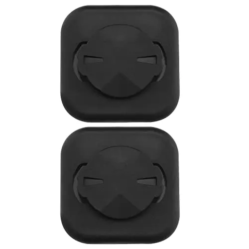 The Lord of The Tools 2 x Handyhalterung, kompatibel mit Garmin Edge Fahrradcomputerhalterung, rutschfest, selbstklebend, Handyhalterung, Adapter, 40 x 40 mm, Kunststoff, Schwarz