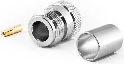 N-Buchse Crimp für HDF600 Kabel, Koaxial-Steckverbinder
