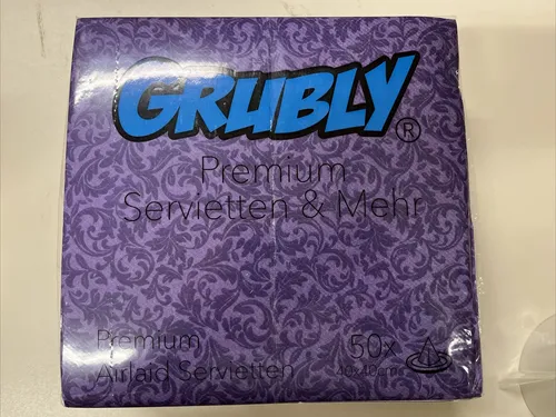 Grubly Premium Servietten 50Stück 40x40 Qualität hochzeit in lila von Premium