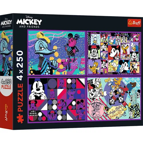 Puzzle 4x250 elements Mickey Mouse Trefl 5900511133080