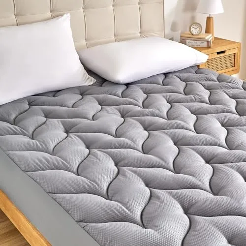 Sonive Atmungsaktiver Matratzenschoner 140x200 cm, mit NANOtex-Hilfsstoffe,Knitterfreie Matratzenschutzbezüge Grau für Matratzen bis 30cm,Maschinenwaschbar Bei 45°C, für Jugendliche