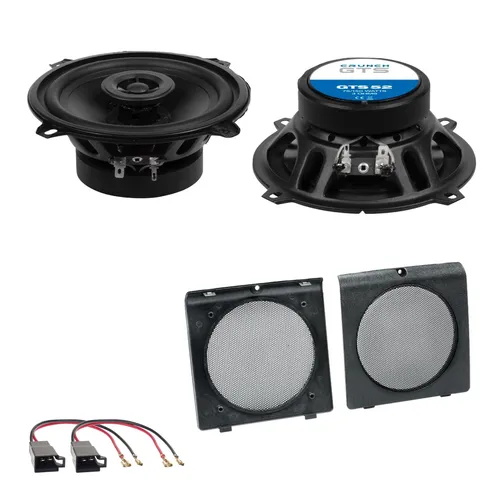 Crunch GTS52 Lautsprecher 13 cm Koaxial 3 Ohm Einbauset für Golf 2 Türen vorne