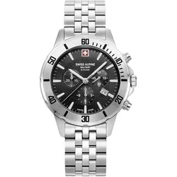 Swiss Alpine Military 7024.9137SAM Herrenuhr Chronograph - Silber
