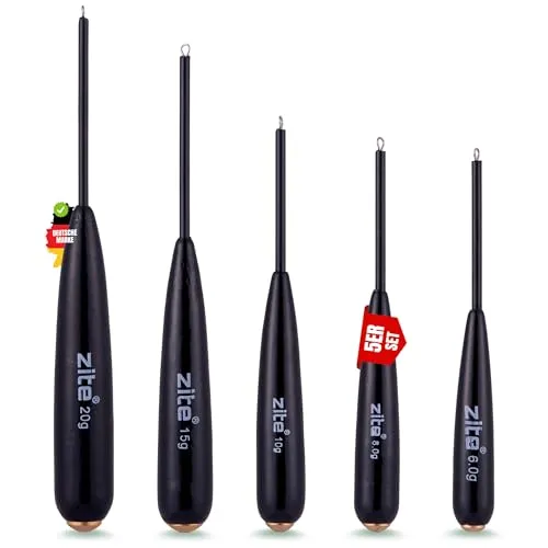 Zite Fishing Bodentaster-Set – Stehauf-Posen Set 6-20g – Bodenabtaster Forellenangeln für Auftriebsmontagen - 5 STK Forellen-Posen – Ideal für Grundangeln mit Forellenteig & Mehr (Torpedo)