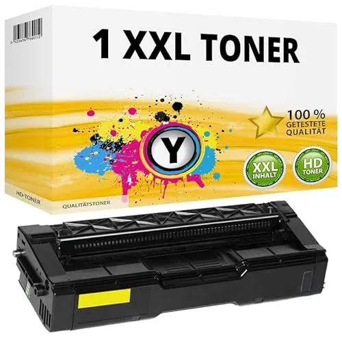 Inkadoo Toner kompatibel für Ricoh Aficio SP C250 sf DN C260 DNw C261 SFNw 407546 gelb
