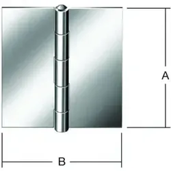 VORMANN Tür-Scharnier kantig B60xH60mm,gerollt blank von VORMANN AUGUST