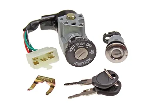 Zündschloss Schloss Satz passend für Kymco DJ Dink LX Classic 50 125 150 200 ccm – inkl. Schlüssel, passgenauer Ersatz, einfache Montage