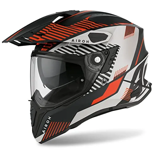 Airoh Commander Boost Motocross Helm 2XL, schwarz-orange in orange von AIROH