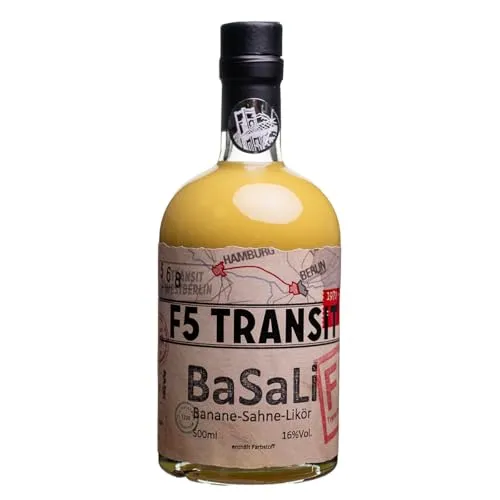 Banane-Sahne Likör BaSaLi 0.5l (16% Vol) No. 5568 | F5 Transit | Cremig-fruchtiger Bananenlikör | intensiver Bananengeschmack | Schwechower Brennerei (1229)