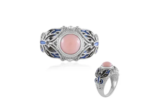 Cavill Silberring Cavill Sterling Silberring, 1,26 ct rosa Opal, filigran elegant (1-tlg)
